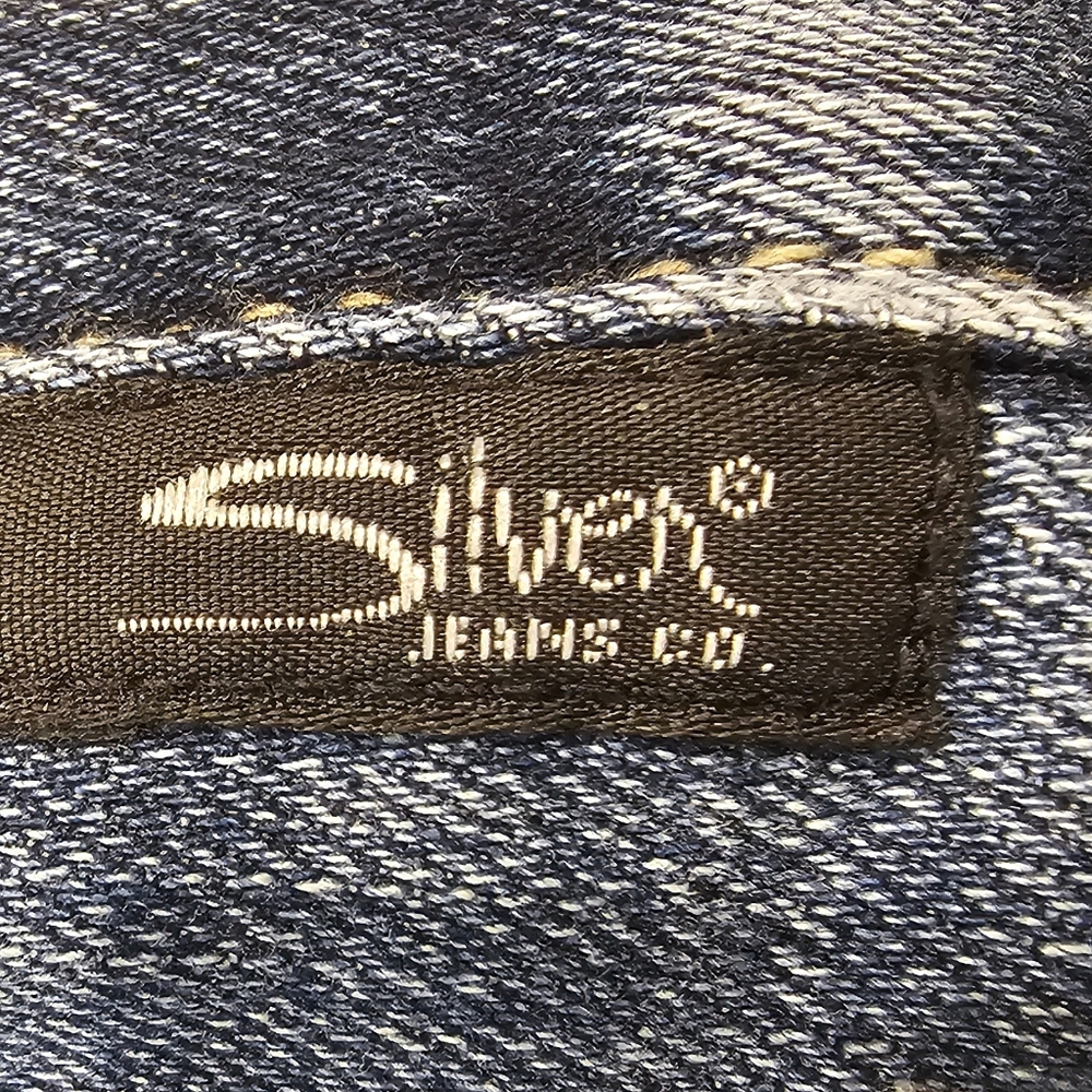 Silver Jeans Co. Boyfriend Distressed Denim Shorts American Flag Patchwork 25 - Picture 5 of 7